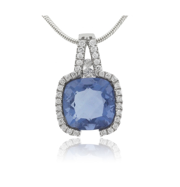 Dije con una Piedra de Alejandrita Bicolor en Plata Fina .925