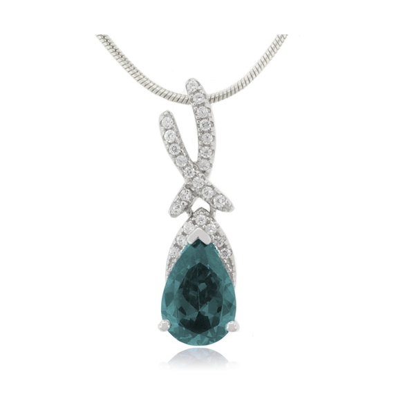 Dije con Alejandrita Bicolor en Plata de Ley .925