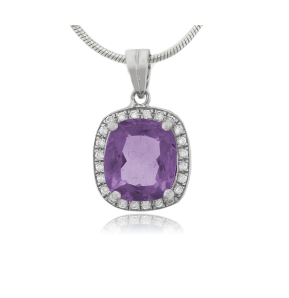 Dije con una Gema de Alejandrita en Plata Fina .925