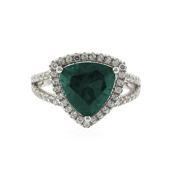 Anillo con una Gema de Alejandrita ( Azul/Verde ) en Plata de Ley .925