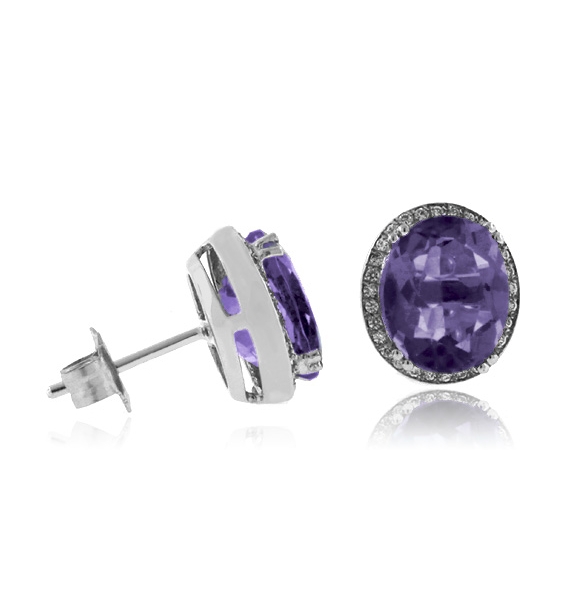Hermosos Aretes de Alejandrita ( Azul/Morado ) en Plata de Ley