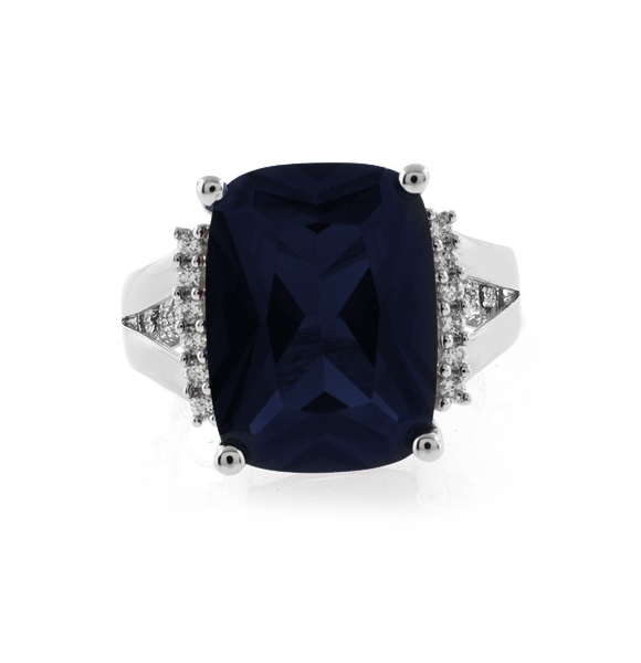 Anillo de Zafiro en Plata de Ley .925
