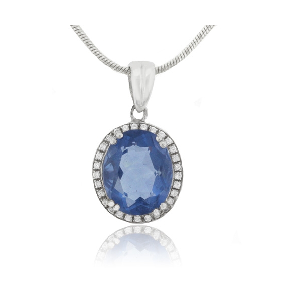 Dije con una Piedra de Alejandrita Bicolor en Plata de Ley