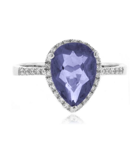 Anillo Hermoso de Alejandrita en Plata .925 ( Azul/Morado )