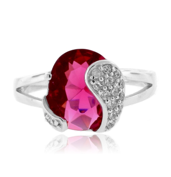 Anillo de Plata .925 con Turmalina Rosa