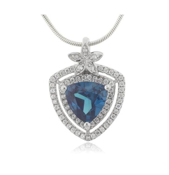 Elegante Dije con Alejandrita Bicolor en Plata .925