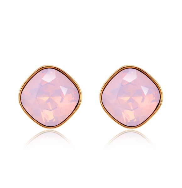 Artes de Cristal Swarovski Rosa con Baño de Oro 18K