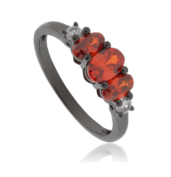 3 Piedras de Opalo Mexicano Anillo de Plata Oxidada