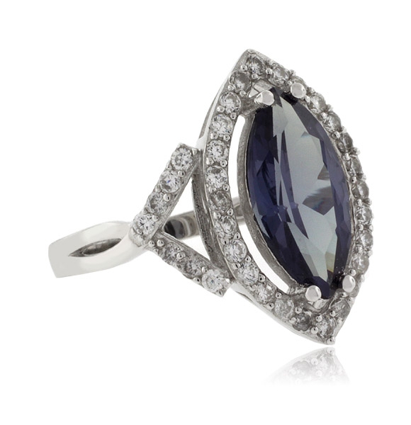 Anillo de Alejandrita en Plata Fina ( Azul a Morado )