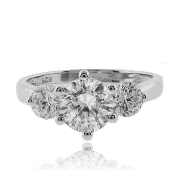 Anillo de Compromiso en Plata .925