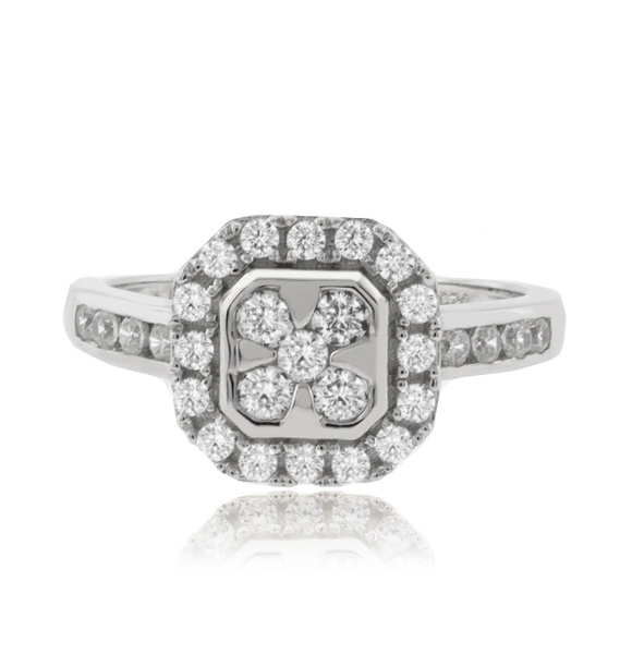 Hermoso Anillo de Compromiso en Plata .925