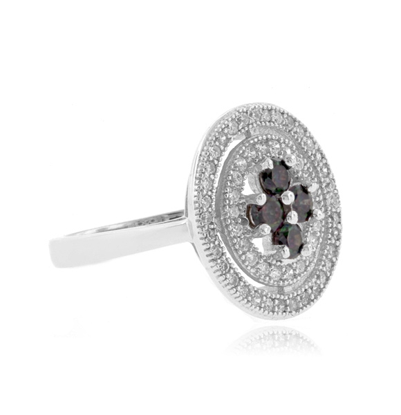 Anillo Lujoso de Topacio Místico en Plata Fina .925