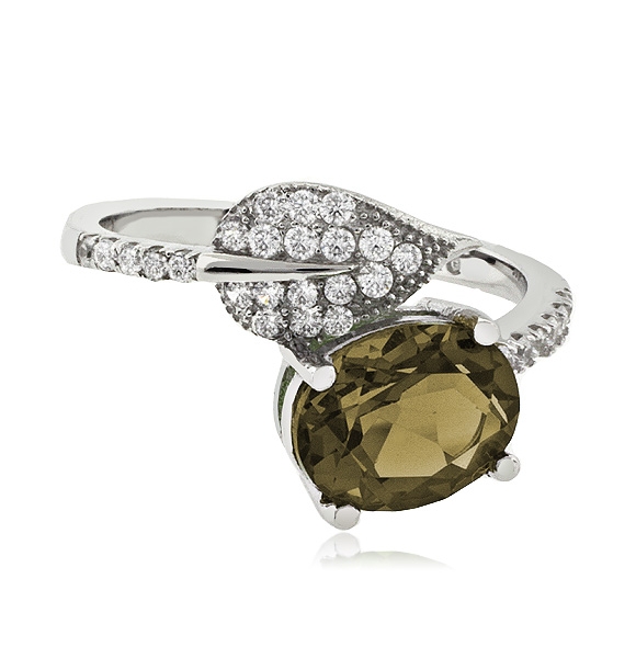 Anillo de Alejandrita en Plata .925 ( Verde/Marrón )