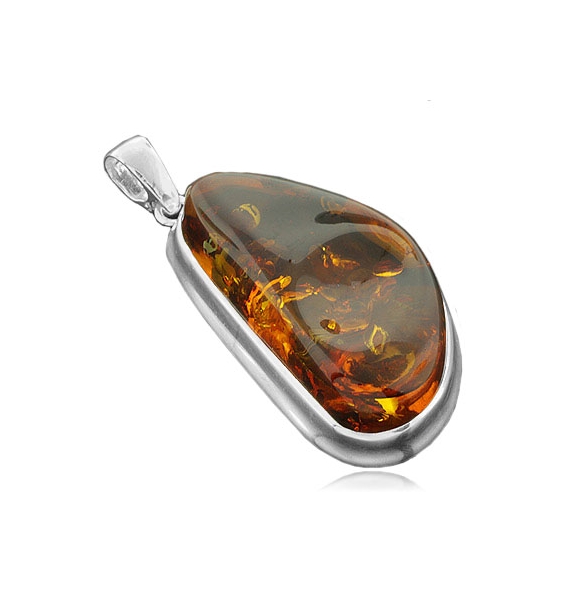 Dije de Ámbar Genuino con Plata de Ley .925