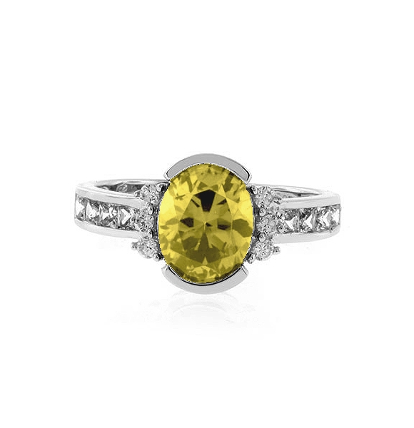Hermoso Anillo de Citrina en Plata .925
