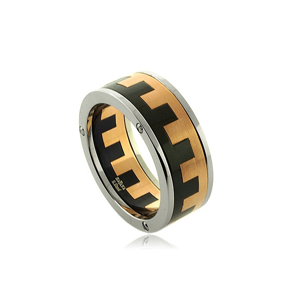 Anillo Havana de Acero Inoxidable