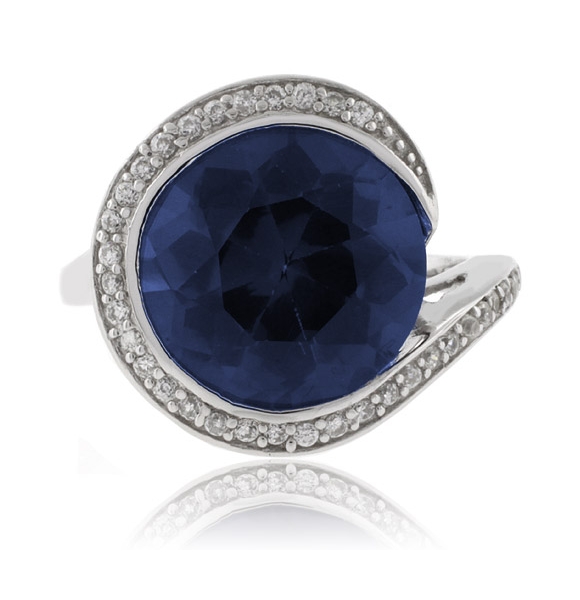 Anillo de Plata 925 con una Piedra Enorme de Tanzanita
