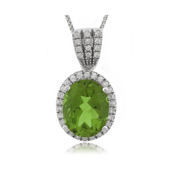 Dije de Zafiro en Plata de Ley .925