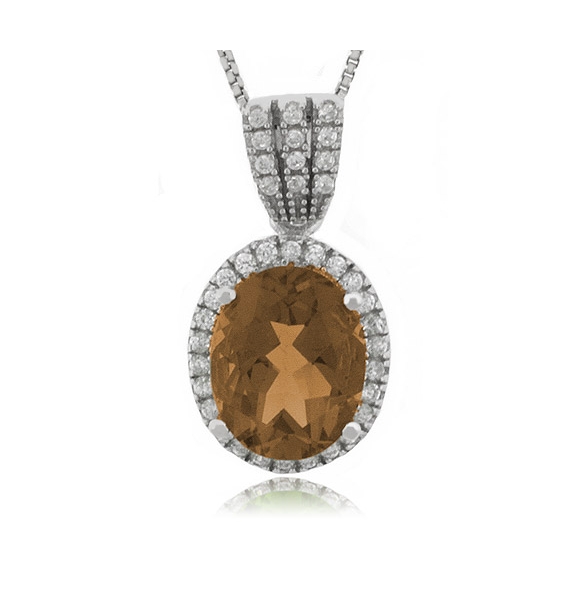 Dije de Zafiro en Plata de Ley .925