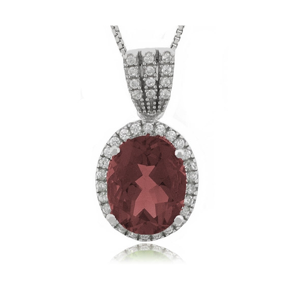 Dije de Zafiro en Plata de Ley .925