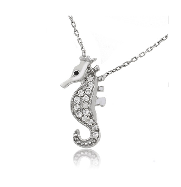 Dije de Caballito de Mar en Plata de Ley .925