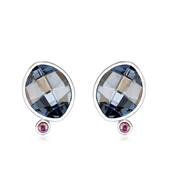 Aretes Color Azul de Cristal Swarovski