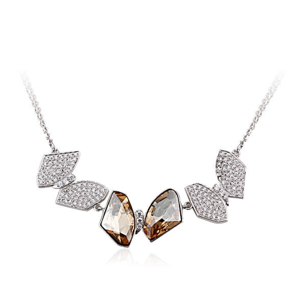 Hermoso Collar en Plata de Ley con Cristal Swarovski