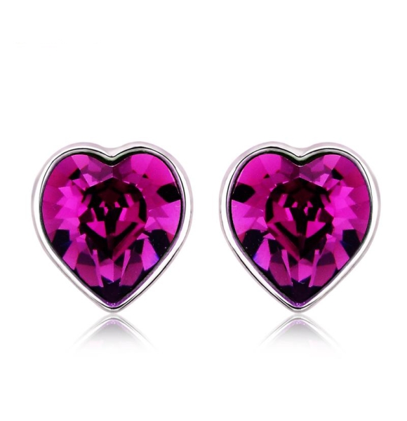 Aretes Swarovski en Forma de Corazón