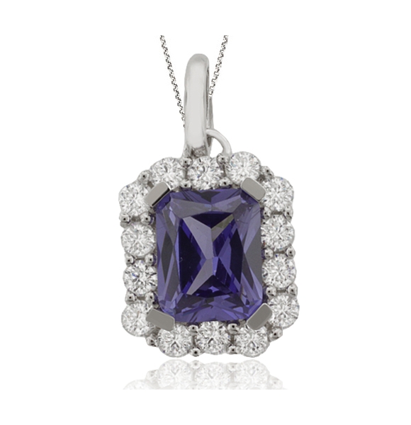 Dije de Plata Fina y Tanzanita en Corte de Pera