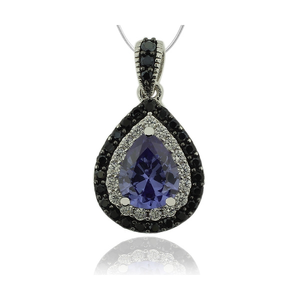 Dije de Plata Fina y Tanzanita en Corte de Pera