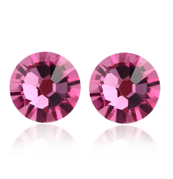 Divinos Aretes de Cristal Swarovski con Rodio Color Rosas