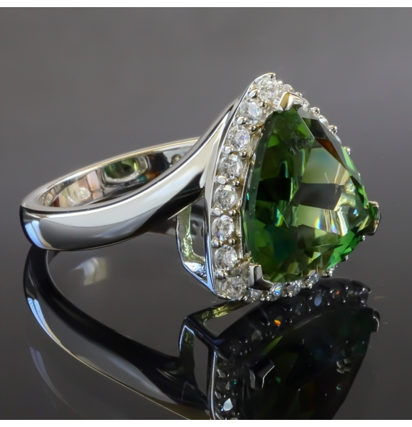 Anillo de Turmalina en Plata de Ley