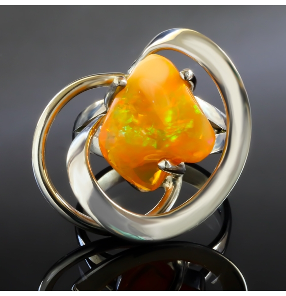 Anillo de Plata con Opalo Mexicano Genuino