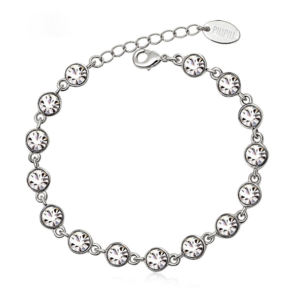 Hermosa Pulsera de Swarovski con Cristales Blancas