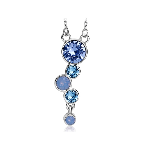 Precioso collar con Cristal Austriaco en tonos azules