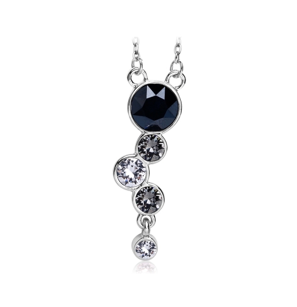 Precioso collar con Cristal Austriaco en tonos color Negro