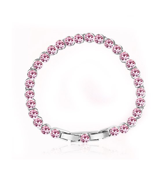 Pulsera de Cristal Swarovski Con Rodio