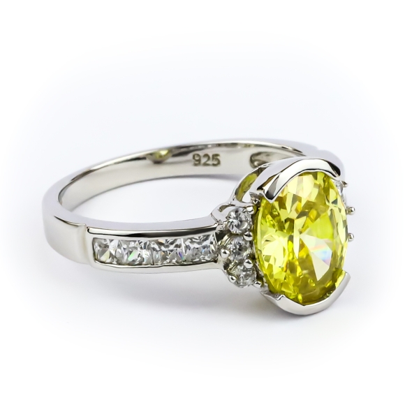Hermoso Anillo de Citrina en Plata .925