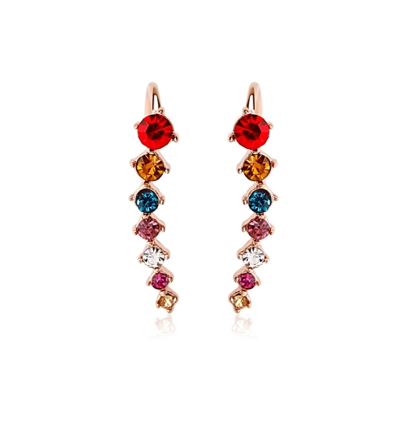 Aretes Con Cristal Austriaco de Colores