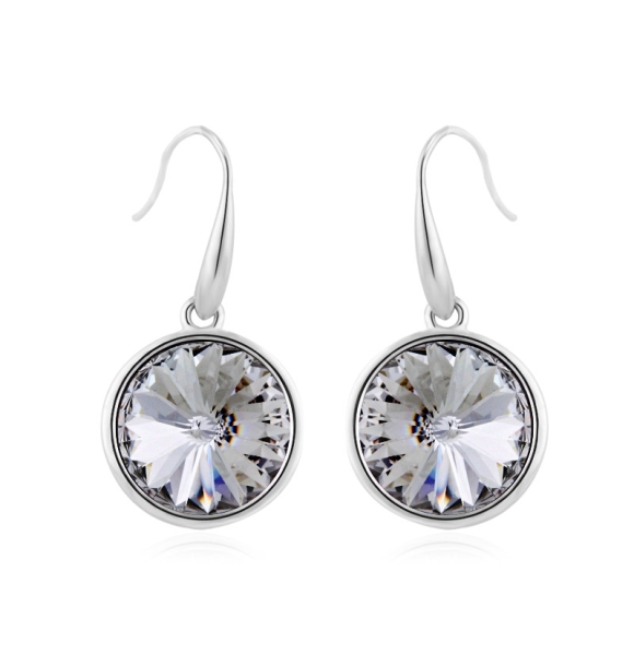Aretes Redondos de Cristal Swarovski
