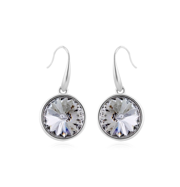 Aretes Redondos de Cristal Austriaco