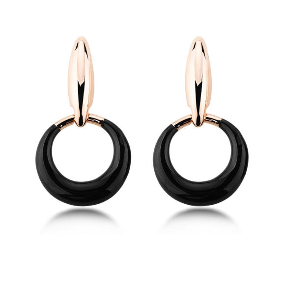 Hermosos Aretes Redondos color Negro