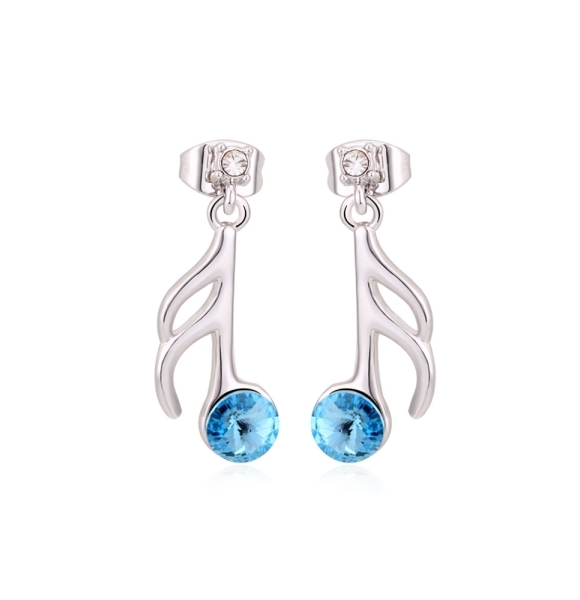 Aretes de Rodio con Cristal Austriaco