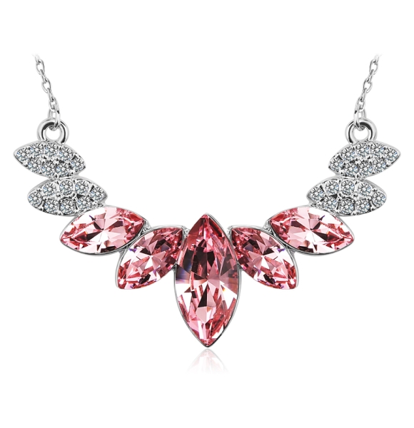 Collar Cristales Rosas Swarovski