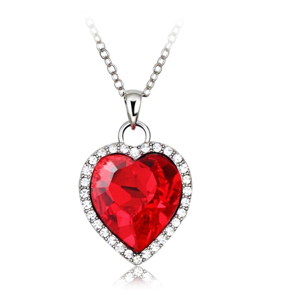 Hermoso Collar de Corazón con Cristal Swarovski