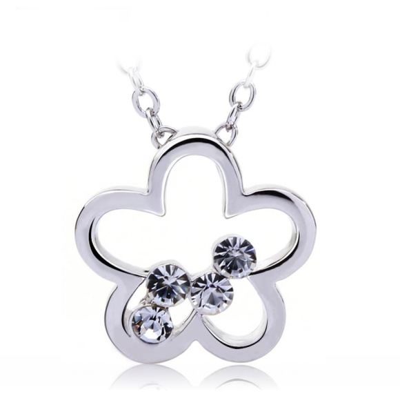 Collar de Flor con Cristales Swarovski