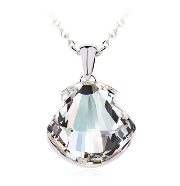 Collar Swarovski de Concha Color Blanco