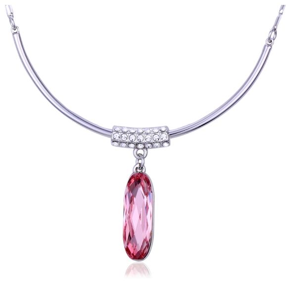 Lindo Collar de Cristal Swarovski Rosa