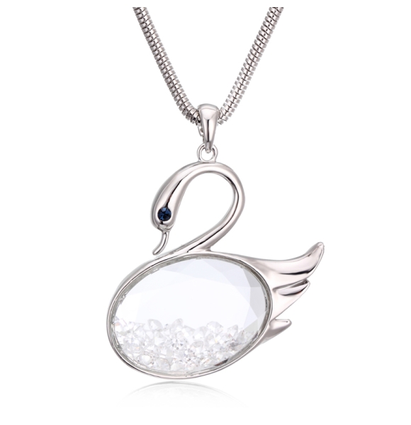 Hermoso Collar de Swarovski en Forma de Cisne