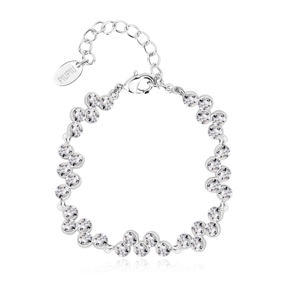 Alta Calidad de Pulsera de Swarovski con Cristales Blancas